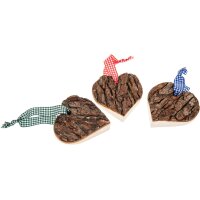 Herz aus Erle mit Rinde - 12 x 12 cm - Natürliche...