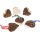 Alder heart with bark - 12 x 12 cm - Natural decoration on a ribbon