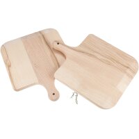 Pizzabrett aus FSC® Esche – mit Griff & schräger Kante 40 × 30 × 2 cm roh