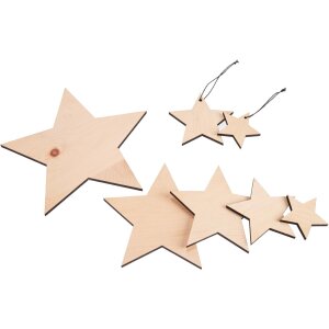 Holzstern aus duftender Zirbe - lasergeschnittene Weihnachtsdekoration