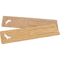 Holz Lesezeichen aus Eiche geölt 150 x 35 x 0,7 mm -...