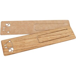 Holz Lesezeichen aus Eiche geölt 150 x 35 x 0,7 mm - Schaf