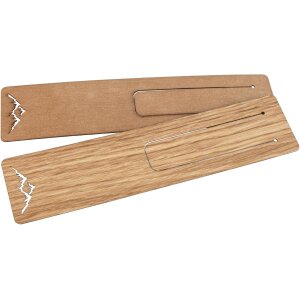 Holz Lesezeichen aus Eiche geölt 150 x 35 x 0,7 mm - Berge