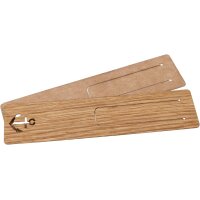 Oiled oak bookmark 150 x 35 x 0.7 mm - Anchor