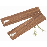 Walnut Bookmark with Fir Tree | Oiled & Flexible...
