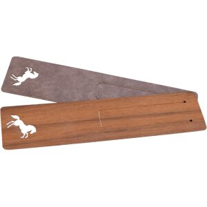 Wooden bookmark 150 x 35 x 0.7 mm oiled walnut - motif: horse