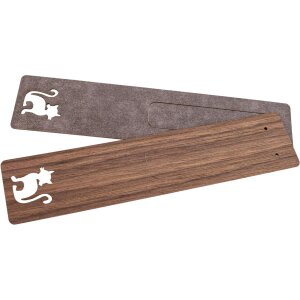 Wooden bookmark 150 x 35 x 0.7 mm oiled walnut - motif: cat