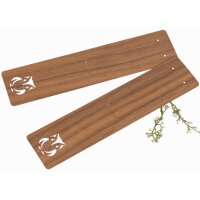 Wooden bookmark 150 x 35 x 0.7 mm oiled walnut - motif: owl