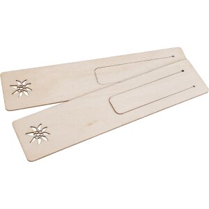 Wooden bookmark 150 x 35 x 1.5 mm made of birch - edelweiss