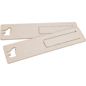 Holz Lesezeichen 150 x 35 x 1,5 mm aus Birke - Kuh