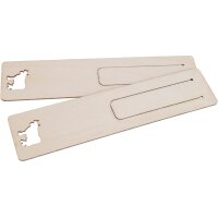 Wooden bookmark 150 x 35 x 1.5 mm made of birch - cow