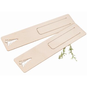 Holz Lesezeichen mit Tanne 150 x 35 x 1,5 mm aus Birke