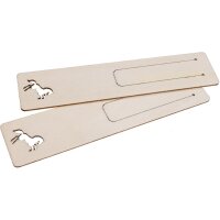 Wooden bookmark 150 x 35 x 1.5 mm made of birch - horse