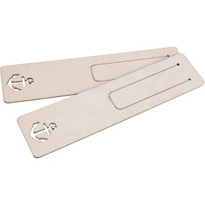 Wooden bookmark 150 x 35 x 1.5 mm made of birch - Anchor