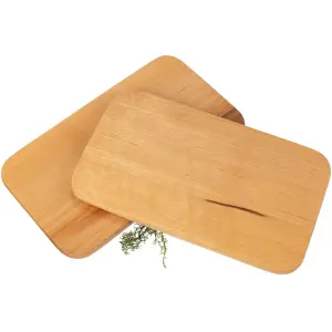 Rectangular cutting board made of oiled alder wood - 26 x 15 x 1.2 cm