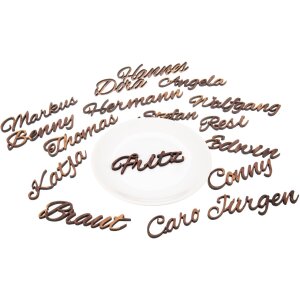 Wooden place cards / guest names / wedding - H: approx. 5 cm