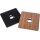 Walnut coaster with felt back and cut-out beer mug