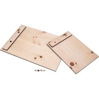 Clipboard with wooden clamp made from Swiss stone pine wood