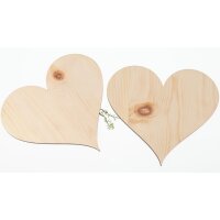 Handgefertigtes Holzherz aus duftender Zirbe 5 mm - 20 x...