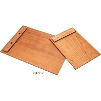 Clipboard with wooden clamp made of oiled cherry wood
