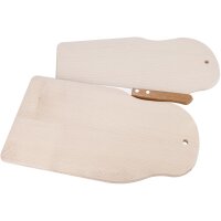 Cutting board with knife slot / knife board 28 x 15 x 1 cm made of FSC® maple