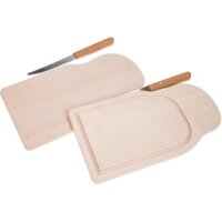 Schneidebrett mit Messerschlitz / Messerbrett 28 x 15 x 1...