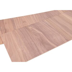 Holzplatte - Nussbaum Furnier A/B Qualität / MDF Kern - 5 mm roh 1000 x 600 mm (+/-2 mm)