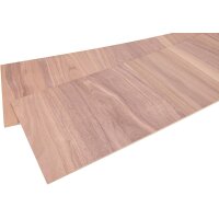 Wooden panel - Walnut veneer A/B quality / MDF core - 5 mm raw 1200 x 600 mm (+/-2 mm)
