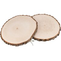 Baumscheibe aus Erle 36 - 40 x 3 cm - Rindenscheibe rund