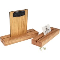 Wooden table stand for clipboards - oak - slot 5 mm DIN...