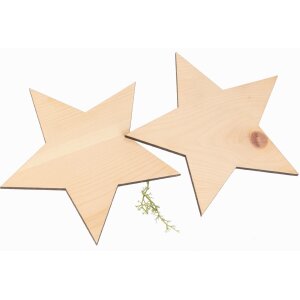 Wooden star made from fragrant Swiss stone pine - laser-cut Christmas decoration 150 x 150 x 5 mm