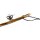 Shepherds crook with carved edelweiss motif - hiking stick for alpine adventures