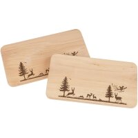 Schneidebrett FSC® Erle 22,5 x 12,5 cm - Wald Panorama