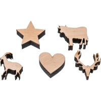 Miniatur Erle Holz Streuteile | Deko Streuartikel ca....
