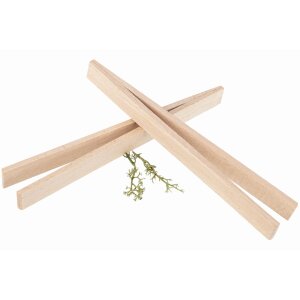 Hochwertige Holz-Grillzange / Würstchenzange aus Buchenholz 16 cm