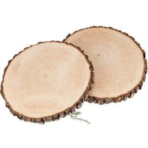 Baumscheibe aus Erle 32 - 36 x 2,5 cm - Rindenscheibe rund