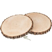 Baumscheibe aus Erle 32 - 36 x 2,5 cm - Rindenscheibe rund
