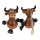 Schwingfiguren / Hüpftiere aus Holz - Kuh dunkelbraun