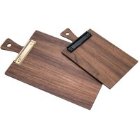Clipboards for menus with oiled walnut handle