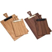Clipboards for menus with oiled walnut handle