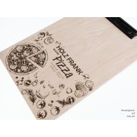 Klemmbrett aus 12mm FSC® Erle Massivholz | Viele Varianten