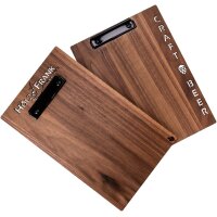 Holz Klemmbrett aus Nussbaum | Viele Varianten