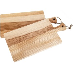Schneidebrett mit Griff - Kern Esche FSC® - 40 x 20 x 2 cm