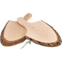 Servierbrett mit Griff & Rinde aus FSC® Erlenholz...