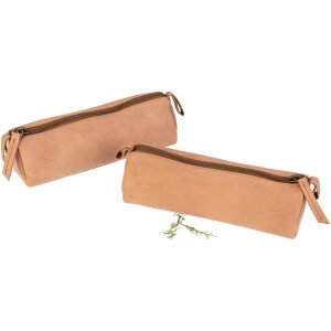Leather pencil case in light brown - pencil case for pens and writing utensils