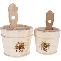 Spruce cutlery container - Robust cutlery barrel for storing cutlery