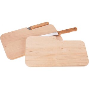 Schneidebrett mit Messerschlitz - Messerbrett aus FSC® Erle 26 x 15,5 x 1,2 cm