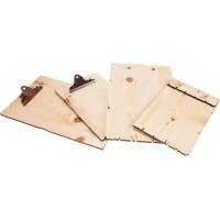 Gehacktes Zirbenholz Klemmbrett im Used Look | Viele Varianten