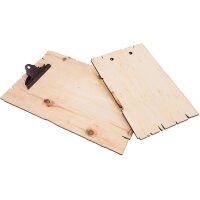 Gehacktes Zirbenholz Klemmbrett im Used Look | Viele Varianten