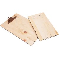 Gehacktes Zirbenholz Klemmbrett im Used Look | Viele Varianten